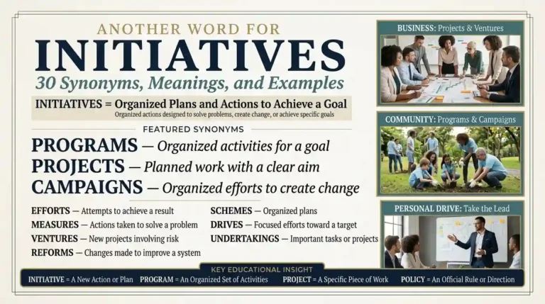 Another Word for Initiatives