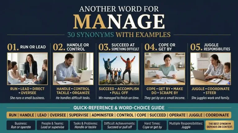 Another Word for Manage