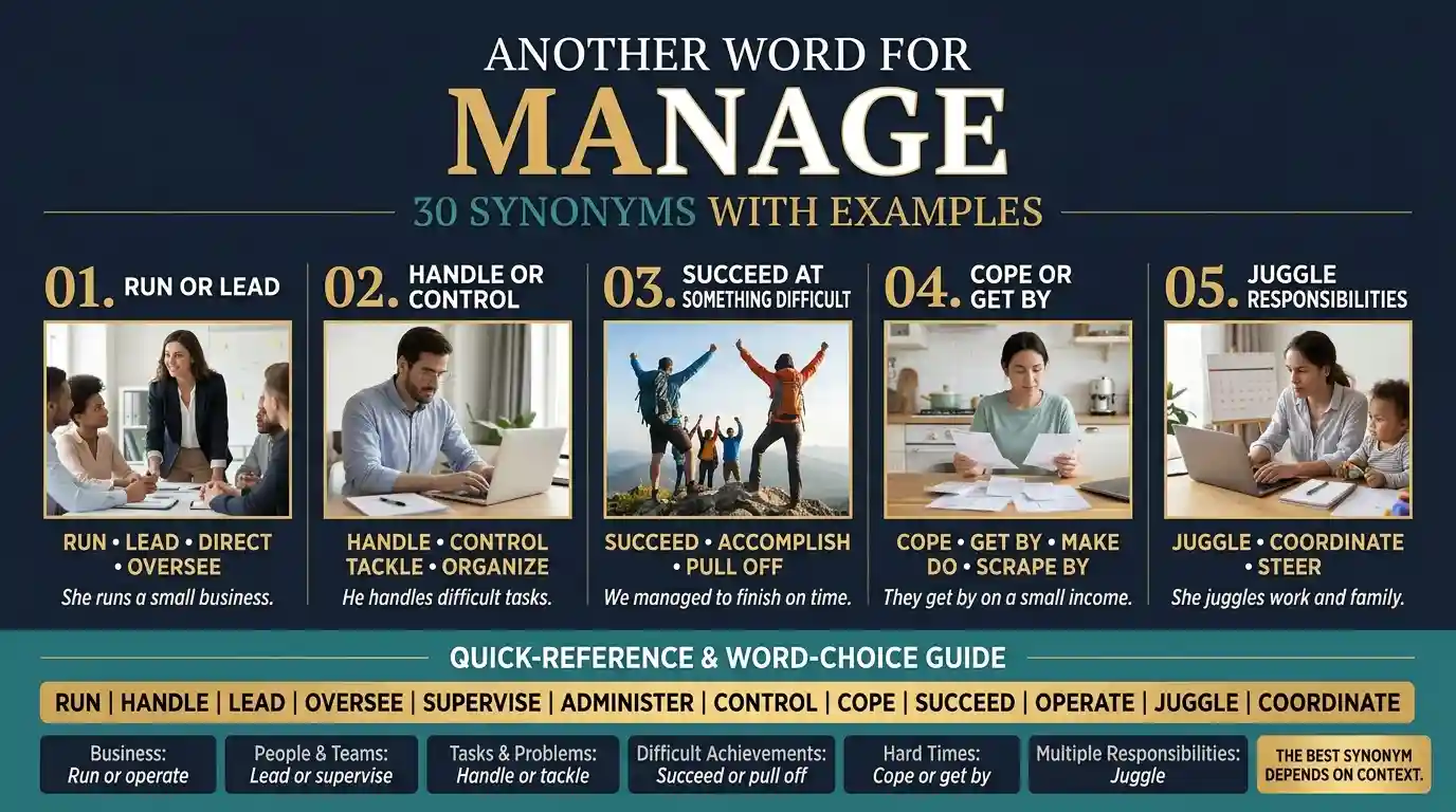 Another Word for Manage